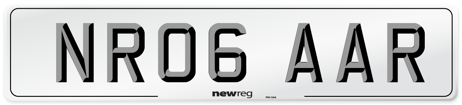 NR06 AAR Number Plate from New Reg